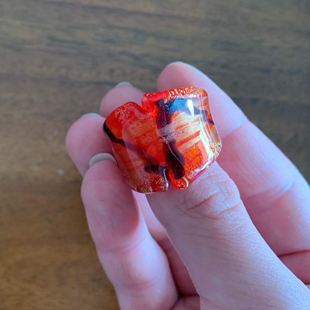 Multi-Colored Glass Ring